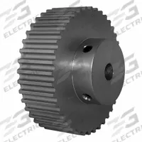DAYTON Timing Pulley: Modified Curvilinear, Fixed, For GT Timing Belt Section, For 15 mm Belt Wd (MPN 40-5P15-6A4). Key specifications — Brand: DAYTON; Finish: Clear Anodized; For Belt Series: Powerhouse®.