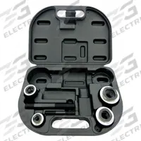 WESTWARD Hydraulic Punch Die Set: (4) Hydraulic Punch Dies, (2) Power Screws, Carrying Case (MPN 39CE86). Key specifications — attr74890: Steel; attr74888: (4) Hydraulic Punch Dies, (2) Power Screws, Carrying Case; attr74884: 1/2 in to 1-1/4 in.
