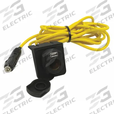 WILSON ANTENNAS Extension Cord: Extension Cord, 2 Connections, 12 ft Cord Lg - 12V Auxiliary Splitters & Power Extenders