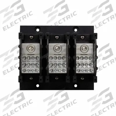BUSSMANN Power Distribution Block: Open, Lug, Lug - Open Blocks with Lugs