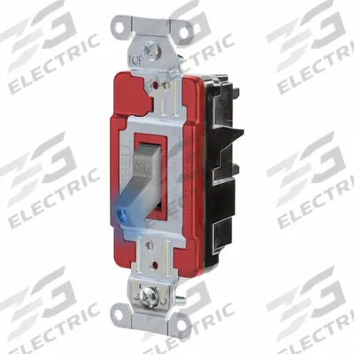 HUBBELL Wall Switch: Toggle Switch, 3-Way, Maintained, Gray, 120/277V AC - Toggle Wall Switches