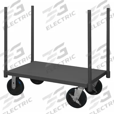 APPROVED VENDOR Platform Truck: 3,600 lb, 60 in L x 30 in W x 11 1/8 in H Deck, Solid - Platform Trucks with Corner-Post Handles for Oversized Loads
