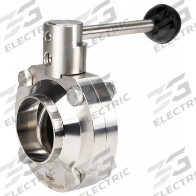 DIXON Butterfly Valve: 2 1/2 in Pipe Size, Solder, 110 psi Max. Pressure (CWP) - 3-A Certified Stainless Steel Butterfly Valves