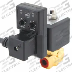 SPEEDAIRE Timed Electric Auto Drain Valve: 1/4 in NPT Pipe, 1/8 in Drain, 0.5 gpm, 230 V (MPN 38XR59). Key specifications — attr294755: SPEEDAIRE; attr292031: 0.5 sec to 10 sec.