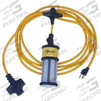 LIND EQUIPMENT Modular, Low Wattage: LED, Corded, String Light, 10 ft Power Cord Lg, 120V AC, Yoke (MPN LE360LEDS-10P10C). Key specifications — attr564215: Straight Blade; attr564191: Plastic; attr564187: Built-In; attr564159: LIND EQUIPMENT; attr564164: 4500K; attr564165: SJTW; attr564166: 14 AWG; attr564190: String Light.