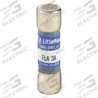 LITTELFUSE Fuse: FLA Series, Midget, Time-Delay, 3 A, 125 V AC, 13/32 in x 1 1/2 in, Indicating (MPN FLA003). Key specifications — Series: FLA; Brand: LITTELFUSE.