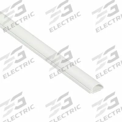 D-LINE Raceway: Micro+, 13/16 in Wd, 3/8 in Ht, 60 in Lg, Plastic - Half- & Quarter-Round Cable Concealer Strips