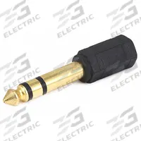 MONOPRICE Audio Adapter: (1) 1/4 in Stereo Male x (1) 3.5 mm Stereo Female Adapter, Black (MPN 7139). Key specifications — Product Type: Audio Adapter; Manufacturer Part Number: 7139; Brand: MONOPRICE; End 1 Connection Type: 1/4 in Stereo Male; End 2 Connection Type: 3.5 mm Stereo Female.