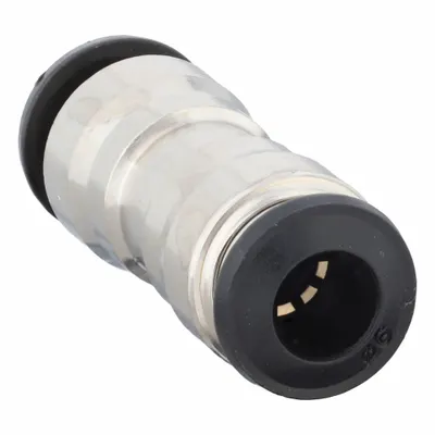 AIGNEP USA Push-Fit Union Fitting: 3 mm OD x 3 mm OD Size, Push-to-Connect x Push-to-Connect - Nickel-Plated Brass Tube Fittings