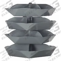 DURHAM MFG Revolving Storage Bin: 46 1/2 in x 44 in, 4 Levels, Scoop Bottom, 5 Bins per Level (MPN 1504-95). Key specifications — Includes: Hardware; Brand: DURHAM MFG.