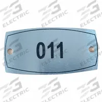 APPROVED VENDOR Locker Number Plate: 2 1/4 in x 1 in, 1 Plates, 11 to 25, Aluminum, Gray, 804UN0. Key specifications — Manufacturer Part Number: 804UN0; Brand: APPROVED VENDOR; Includes: (2) Mounting Bolts and Nuts; Material: Aluminum; Number Range: 11 to 25; Color: Gray.