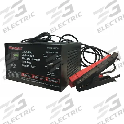 WESTWARD Battery Charger: Boosting/Charging/Maintaining, Auto, For AGM/Lead Acid - Benchtop Battery Chargers
