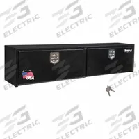 BUYERS PRODUCTS Topsider: Topside Truck Box, Double Drop-Down Doors Lid, T-Handle, 72 in Overall Wd (MPN 1702980). Key specifications — Brand: BUYERS PRODUCTS; Color: Black; Lock Type: Keyed.