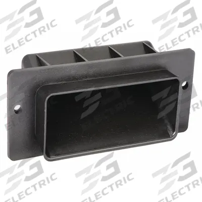 SUGATSUNE Recessed Pull Handle: Unthreaded Holes, Plastic, Black, Tray - Angled Inset Pull Handles