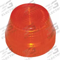 EATON Pilot Light Lens: 30 mm Panel Mounting Hole Dia, Amber, Fresnel, Incandescent/LED, HT800 (MPN HT8LA). Key specifications — Brand: EATON; Compatible with Series: HT800; Lens Material: Plastic.