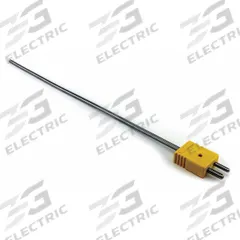 DAYTON Thermocouple Probe: -325°F to 2,280°F /-200°C to 1,250°C, Type K, Rounded Tip, 12 in Probe Lg (MPN 36GK94). Key specifications — attr1275752: 20 AWG; attr1275757: 12 in; attr1275763: ±1.1 % Below 293 °C, ±0.4 % Otherwise; attr1275765: 36GK94; attr1275769: DAYTON; attr1434700: Hose Clamp.
