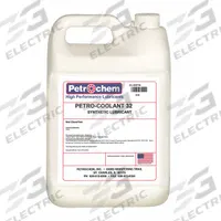 PETROCHEM Compressor Oil: 1 gal, Jug, 5 SAE Grade, 32 ISO Viscosity Grade, 158 Viscosity Index (MPN PETRO-COOLANT 32-001). Key specifications — attr59744: 158; attr59746: 32; attr59736: No; attr59735: Jug; attr59738: Petro-Coolant 32; attr59749: 5.