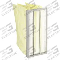 GRAINGER Pocket Air Filter: 24 in x 12 in x 22 in, MERV 14, Yellow, Synthetic, 3 Pockets (MPN 6B668). Key specifications — Display Sell UOM: EA; Brand: GRAINGER; Media Material: Synthetic; Performance Rating: MERV 14.