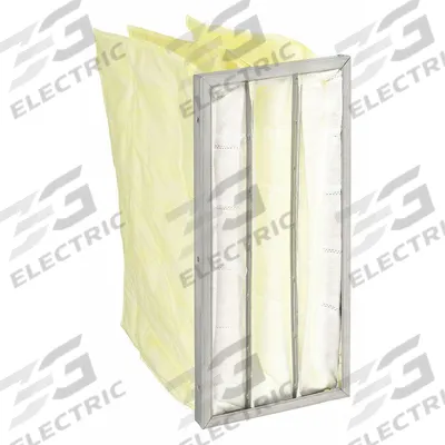 GRAINGER Pocket Air Filter: 24 in x 12 in x 22 in, MERV 14, Yellow, Synthetic - MERV 14 Pocket Air Filters