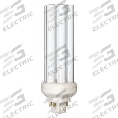 PHILIPS Compact Fluorescent Bulb: 4-Pin (GX24q-3), PL-T, Fluorescent, 3500K - CFL Triple Twin-Tube Plug-In Lamps