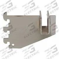 ECONOCO Rectangular Tubing Bracket: Single, 1 in Slot Spacing, 1/2 in Slot Lg, Chrome, 16 ga Gauge (MPN SLT/3). Key specifications — Product Type: Rectangular Tubing Bracket; Color: Silver; For Display Type: Single Slotted Standards; Material: Steel; Duty Rating: Heavy Duty; Brand: ECONOCO; Finish: Chrome; Mounting Type: Hanging.
