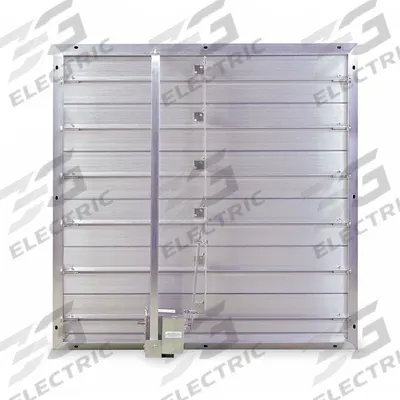 Dayton 39"H-W 13.3"L Squ Alu Mtrzd Cntrl Dampr: 13 1/4 in L, 39 in H, 39 in W - Rectangular Motorized Control Dampers
