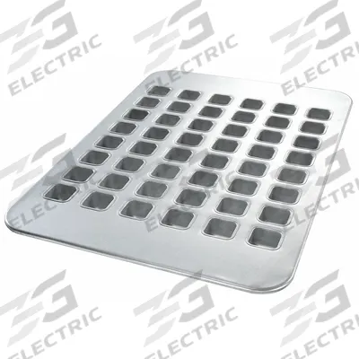 CHICAGO METALLIC Brownie Bite Pan: Aluminized Steel, 48 Slots, 17 7/8 in Overall Wd - Cupcake & Muffin Pans