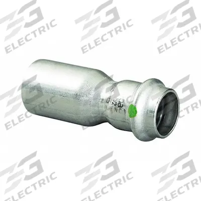 VIEGA PROPRESS Crimp Fitting: 1 1/2 in CTS x 1 1/4 in CTS Size, Straight, FTG x Press-fit - Potable Water Stainless Steel Press Tube Fittings