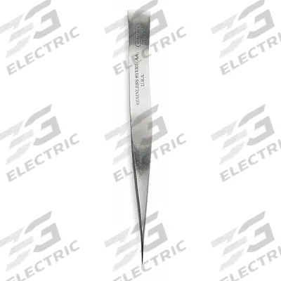 GENERAL Tweezers: Stainless Steel, Point, Straight Tip - General Purpose Tweezers