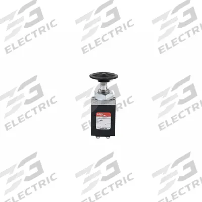 ARO Manual Air Control Valve: 50, Three-Way / Two-Position, Button, Black - ARO 50 Series Manual Air Control Valves