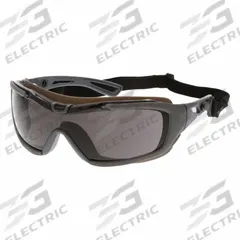 MCR SAFETY Safety Goggles: Gray Lens Color, MAX6 Anti-Fog, Non-Vented, Elastic Band Material, 1 PR (MPN HB512PF). Key specifications — Band Material: Elastic; Brand: MCR SAFETY.