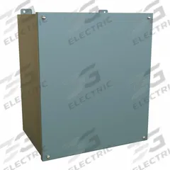 HAMMOND Electrical Enclosure: Steel, 16 in x 14 in x 10 in, NEMA 12/13, w/Panel, Solid Cover (MPN 1414SCO10). Key specifications — Brand: HAMMOND; Closure Method: Screws; Knockouts: Not Included.