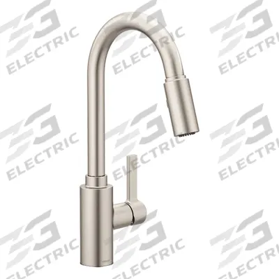 GENTA Gooseneck Kitchen Faucet: Gena, Brass, Single-Post, Deck, 1 Mounting Holes - Single-Post Kitchen Faucets