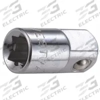 WESTWARD Socket Adapter: 3/8 in Output Drive Size, Square, 1 in Overall Lg, Chrome (MPN 54PR16). Key specifications — attr1204997: Square; attr1205006: WESTWARD; attr1204986: Chrome; attr1205002: Locking Not Included.