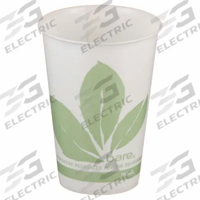 SOLO CUP Disposable Cold Cup: 12 oz Capacity, Multi, Paper, Unwrapped, Bare - Paper Cold Cups