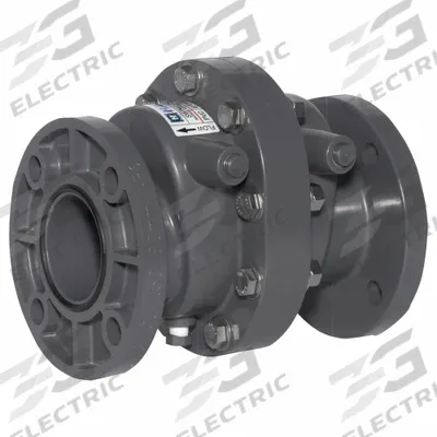 HAYWARD Swing Check Valve: Swing, Inline Valve Body, 6 in Pipe Size, Flange x Flange - CPVC Inline Swing Check Valves