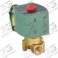 REDHAT Solenoid Valve: 2-Way, Normally Closed, 1/4 in Pipe Size, 24V DC, High Flow, Brass Body (MPN 8262H208LF 24/DC). Key specifications — Pipe Size: 1/4 in; Voltage: 24V DC; Brand: REDHAT.
