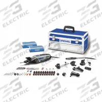 DREMEL Rotary Tool Kit: 1.8 A Current, Variable Speed, 1/8 in Collet Size, 4300 (MPN 4300-9/64). Key specifications — attr1324919: (1) Bare Tool, (8) Assorted Accessories; attr1255004: DREMEL; attr1255007: Variable Speed.