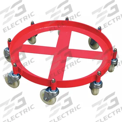 APPROVED VENDOR Drum Dolly: 2,000 lb Load Capacity, For 55 gal Container Capacity, Round - Cross-Brace Drum Dollies with Support Ring