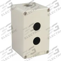 SCHNEIDER ELECTRIC Push Button Enclosure: 22mm, 2 Holes, Cast Zinc, NEMA 13/4 (MPN XAPG29502). Key specifications — Brand: SCHNEIDER; Environments & Applications: Oil-Tight and Dust-Tight.