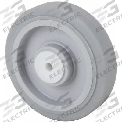APPROVED VENDOR Caster Wheel: 5 in Wheel Dia., 1 1/4 in Wheel Wd, Rubber, 200 lb Load Rating - Nonmarking Rubber Tread on Plastic Core Wheels