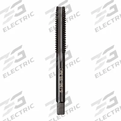 MILWAUKEE Straight Flute Tap: 5/16"-18 UNC, 2B, 4 Flute, Plug Chamfer - General Purpose Hand Taps
