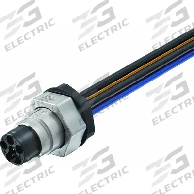 MURRELEKTRONIK Cordset: MQ15 Male – Front Mounting Receptacle, X, 4 Pins - MQ15 Receptacles for Power Applications