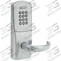 SCHLAGE ELECTRONICS Electronic Keyless Lock: Keypad, ADA Compliant, Chrome (MPN CO100993R70 KP RHO 626 PD). Key specifications — Product Type: Electronic Keyless Lock; Manufacturer Part Number: CO100993R70 KP RHO 626 PD; Access Method: Keypad; Key Override Options: Schlage 6 Pin Everest 29 S123 Keyway.