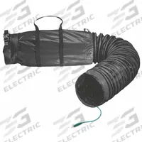 ALLEGRO Statically Conductive Duct: 12 in Dia, 15 ft Lg, For Use With Blowers, Black (MPN 9550-15EXSB). Key specifications — Material: Polyester; Standards: ASTM 227; Color: Black; For Use With: Blowers; Includes: Drawstring Closure; Conductive Material Construction: Yes; Brand: ALLEGRO.