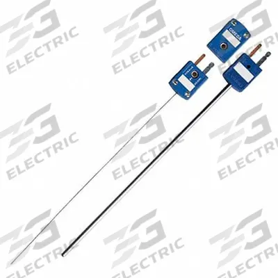 OMEGA Standard Thermocouple Probes: 0°C to 900°C, Type K, 6 in Probe Lg, For Air Media Type - Thermocouples for Liquid & Gas Applications