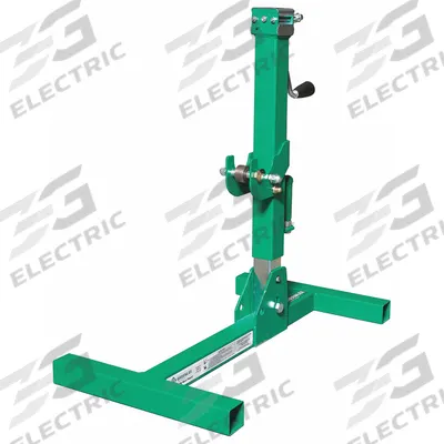 GREENLEE Reel Stand: 0 Spindles, 11 in x 18 in x 54 in, For 72 in Max Spool Dia - Heavy-Duty Adjustable-Height Reel & Spool Stands