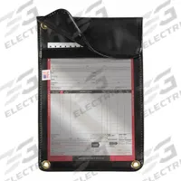 JJ KELLER Document Holder: Document Holder, Vinyl, Black, 10 1/2 in Overall Ht, 20 in Overall Lg (MPN 3728). Key specifications — Brand: JJ KELLER; Features: Velcro®-Fastened 3 in Flap Helps Keep Forms Clean and Dry While Providing Easy Access; Color: Black; Includes: (4) Grommets; Material: Vinyl.