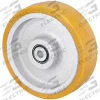 APPROVED VENDOR Caster Wheel: 10 in Wheel Dia., 3 in Wheel Wd, Polyurethane, 3,000 lb Load Rating (MPN P-UY-100x030/075K). Key specifications — Brand: APPROVED VENDOR; Wheel/Tread Color: Yellow.