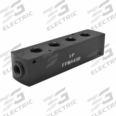 INTERSTATE PNEUMATICS Pipe Manifold Fitting: Inline, Rectangle, Aluminum, 1 Inlets - Air & Fluid Block Manifolds